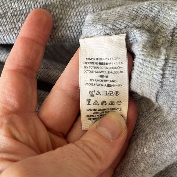 Free People Get Together Gray Long Sleeve Shirt Size Medium - Picture 7 of 7